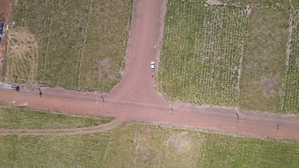 Vista aérea fornecida do lote 10, quadra J, no Residencial Eldorado